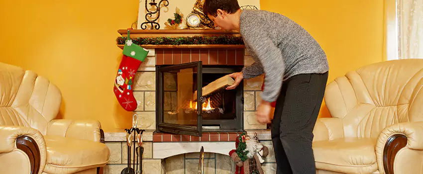 Rusted Metal Fireplace Restoration in Belleville, Illinois